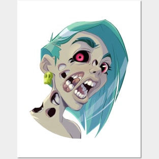 Zombie girl Posters and Art